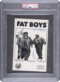 The Fat Boys Rap Group Signed Fan Cub Promotional Photograph (PSA/DNA)